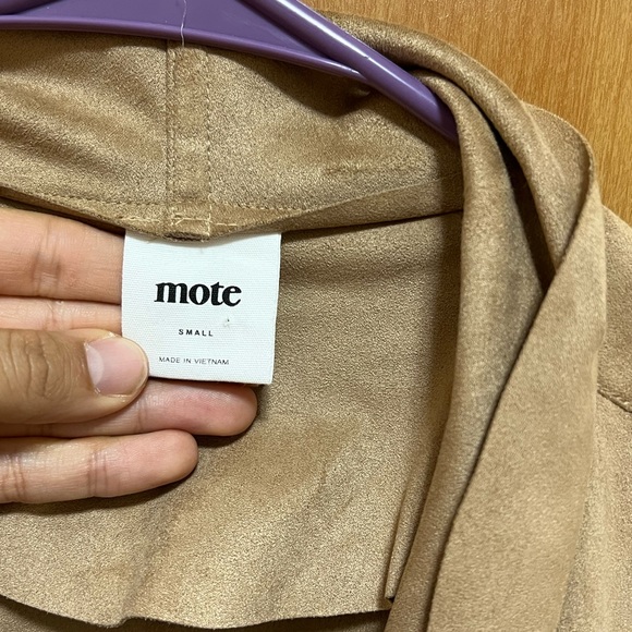 3/$25 - Mote Women's Lightweight Faux Suede Zip-up Drape Jacket - Small - Picture 2 of 5